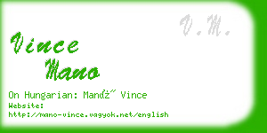 vince mano business card